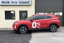 Red 2018 Mitsubishi Eclipse Cross with professional window tint